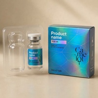 Étiquettes personnalisées en hologramme métallique N57 pour flacons de 3 ml, adhésif puissant, boîtes personnalisées assorties