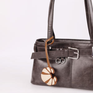 Креативный многослойный патч ручной работы из искусственной кожи, круассан, хлеб, брелок, брелок, мультяшный автомобильный брелок, модная сумка, подвеска - Product Image 4