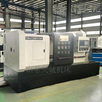 Tour CNC automatique CK6150 horizontal à lit plat simple 20, centre de tournage MT 5 3000, système de commande Fanuc 2 axes, usage moyen