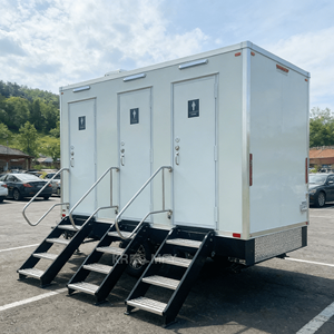 Remorque de toilettes portables de luxe avec douche et toilettes pour le camping en plein air, les bureaux et les appartements - Écologique et durable - Product Image 4