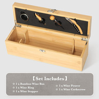 Bouteille unique en bois ordinaire personnalisée en gros Boîte d'emballage cadeau inachevée Boîte pour bouteille de vin en bois