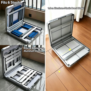 Portable Height Adjustable Stainless Steel Outdoor <strong>Folding</strong> <strong>Table</strong> <strong>and</strong> <strong>Chairs</strong> - Product Image 2