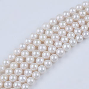 ไข่มุกน้ำจืดธรรมชาติสีขาวทรงกลมขนาด 11-13 มม. ยี่ห้อ Zhuji Edison ผลิตภัณฑ์กึ่งสำเร็จรูปสำหรับขายส่ง - Product Image 1