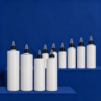 Bouteilles applicatrices cylindriques rondes de grande taille 32 oz pour solvants, huiles, peintures, encres, avec embout applicateur, et bouteilles de 1000 ml pour huile capillaire avec bouchon torsadé