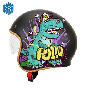 Casco retro clásico de diseño personalizado elegante al por mayor casco deportivo de media cara para motocicleta vintage de seguridad para bicicleta