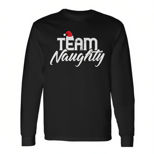 Team Naughty Long Sleeve T-Shirt Christmas <b>Couple</b> <b>Matching</b> <b>Outfit</b> - Product Image 2