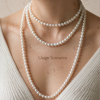 Perles de culture rondes en vrac, perles d'Eau Douce Edison blanches naturelles de 8-9 mm, haute brillance, qualité AAAA, vente en gros pour la fabrication de bijoux et colliers