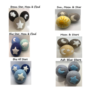 Boules de séchage en laine Boules de séchage amusantes avec fleur Boules de laine faites à la main pour boules de séchage mignonnes Blanchisserie Adoucissant naturel réutilisable - Product Image 5