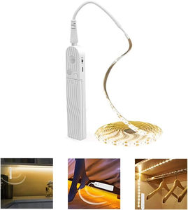 Tira de Luces LED de 5 Metros con Sensor de Movimiento PIR, Luz Nocturna de Inducción, Cinta de Luz para Debajo del Gabinete, para Habitaciones, Armarios, Iluminación Interior - Product Image 4