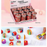 Ensemble de gommes de Noël mignonnes, gommes à effacer pour le dessus des crayons, cadeau de papeterie pour enfants