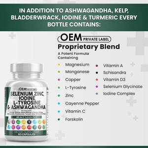 Capsule di zinco selenio pillole iodio <span class=keywords><strong>L</strong></span> tirosina Ashwagandha supporto per la tiroide integratore con Bladderwrack curcuma - Product Image 3