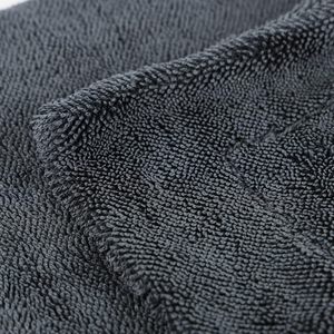 Serviette de séchage pour voiture en microfibre 1400 g/m², serviette de lavage pour voiture 1600 g/m², chiffon de nettoyage double face super absorbant, polissage 1200 g/m² - Product Image 4