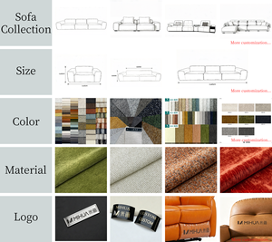 Divano in Tessuto Ciniglia Bicolore Opaco di Lusso Europeo, Produzione Diretta MIHUA, Stile Moderno e Semplice per Soggiorno e Villa - Product Image 5