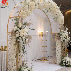 Soporte de Fondo para Fotomatón de Acero Inoxidable Dorado Clásico SMOOTH, Arco Hueco de Fácil Montaje para Bodas y Banquetes - Product Image 3