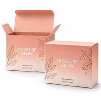 Boîte d'emballage cosmétique personnalisée, crème pour le visage, essence liquide, lait nettoyant pour le visage, boîte en carton blanc pliable, impression quadricolore