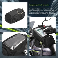 Bolsa para Tanque de Motocicleta con Soporte para Teléfono con Pantalla Táctil, Bolsa de Almacenamiento Impermeable para Moto con Cubierta Completa para Lluvia, para Navegación Durante la Conducción