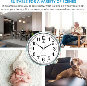 Reloj de Pared <span class=keywords><strong>con</strong></span> Cámara <span class=keywords><strong>Oculta</strong></span> 1080P HD Wi-Fi, Detección de Movimiento, Compatible <span class=keywords><strong>con</strong></span> la Aplicación Tuya - Product Image 4