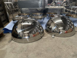 ग्लॉसी 316l स्टेनलेस स्टील का आधा क्षेत्र 200 मिमी aii मानक वेल्डेड और पंचक सतह फिनिश - Product Image 6