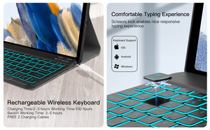 <span class=keywords><strong>Custodia</strong></span> per Tablet con Tastiera Wireless Flip per Samsung <span class=keywords><strong>Galaxy</strong></span> <span class=keywords><strong>Tab</strong></span> <span class=keywords><strong>A8</strong></span> 10.5 2021, Modello X205 X200 - Product Image 6