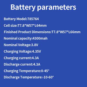 Batterie rechargeable au lithium-ion 785764 3,6 V 4300 mAh 3,8 V - Product Image 3