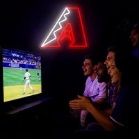 Enseigne néon LED de baseball, décoration murale lumineuse, néons à intensité variable pour décoration de bar, chambre, salle de jeux, pour les fans de sport, les bars et les fêtes