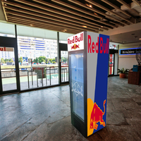 Nouveau réfrigérateur à boissons moderne et économique, refroidisseur d'air, 126 canettes, réfrigérateur vertical commercial en verre, éclairage LED pour magasin
