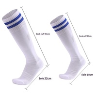 Chaussettes de football longues en tricot pour hommes, adolescents et enfants Two Wolves, antidérapantes, absorbant la transpiration, pour l'entraînement sportif et les compétitions