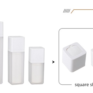 Flacon pompe airless rotatif 15ml 30ml 50ml, contenant cosmétique givré double couche épaissi, carré, vide, pour lotion - Product Image 6