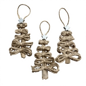 Décoration de Noël en macramé en forme d'étoile en corde de coton légère faite à la main, personnalisable pour la maison et les fêtes - Product Image 2