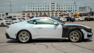 Thích hợp cho 2024 Ford <span class=keywords><strong>Mustang</strong></span> GTD phiên bản cơ thể hẹp của sợi Carbon lá xe đặc biệt sợi carbon an toàn phía trước Fender - Product Image 3