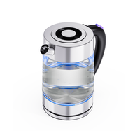 Bouilloire Électrique Sans Fil en Verre Borosilicate de 2,5 L, Style Samovar, Puissante 1800W, pour Usage Domestique, Prise en Charge du Logo Personnalisé