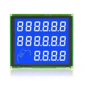 664 Display 16 Ziffern 7-Segment-Pumpenanzeige Weiße LED-Hintergrund beleuchtung 6 benutzer definierte Digit Fuel Dispenser Lcd-Modul