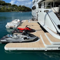 Plate-forme flottante gonflable de dock de ponton flottant gonflable fait sur commande irrégulier pour le yacht
