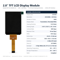 Écran TFT de 2,8 pouces, panneau LCD couleur 240RGB * 320, interface série ST7789P3 4-SPI, connexion facile avec microcontrôleur MPU