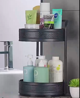 Vente en gros OEM 360 °   Étagère à épices rotative en acier au carbone, pliable, réglable, multi-niveaux, organisateur d'assaisonnements pour comptoir, taille personnalisée