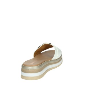 Pantofole bianche 11124-e4 con comodi sandali con zeppa a punta aperta traspirante e morbida soletta in gomma PU per la primavera estate inverno - Product Image 3