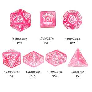 Para Udixi D20, juego <span class=keywords><strong>de</strong></span> dados poliédricos estampados <span class=keywords><strong>de</strong></span> Navidad, plástico acrílico perlado para mazmorras y dragones, juego <span class=keywords><strong>de</strong></span> <span class=keywords><strong>mesa</strong></span> <span class=keywords><strong>RPG</strong></span> - Product Image 6