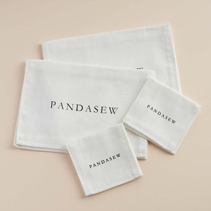 ถุงใส่เครื่องประดับสุดหรู PandaSew พร้อมโลโก้สั่งทำ  แบบซองจดหมาย ผ้าฝ้ายลายก้างปลา - Product Image 6