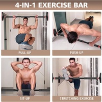 Barre de traction murale de porte de porte en acier réglable Portable pour la musculation à la maison