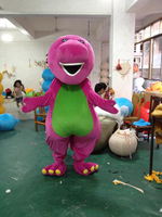 Location de Costume Barney adulte drôle pour adultes en peluche le Costume de mascotte de dinosaure pour Hallodays Cosplay