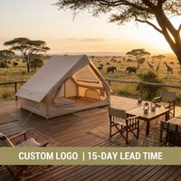 Tente de glamping gonflable personnalisée de 6,3 m² avec toit panoramique vue étoiles et grande entrée, imperméable, en matériau 300D, installation rapide