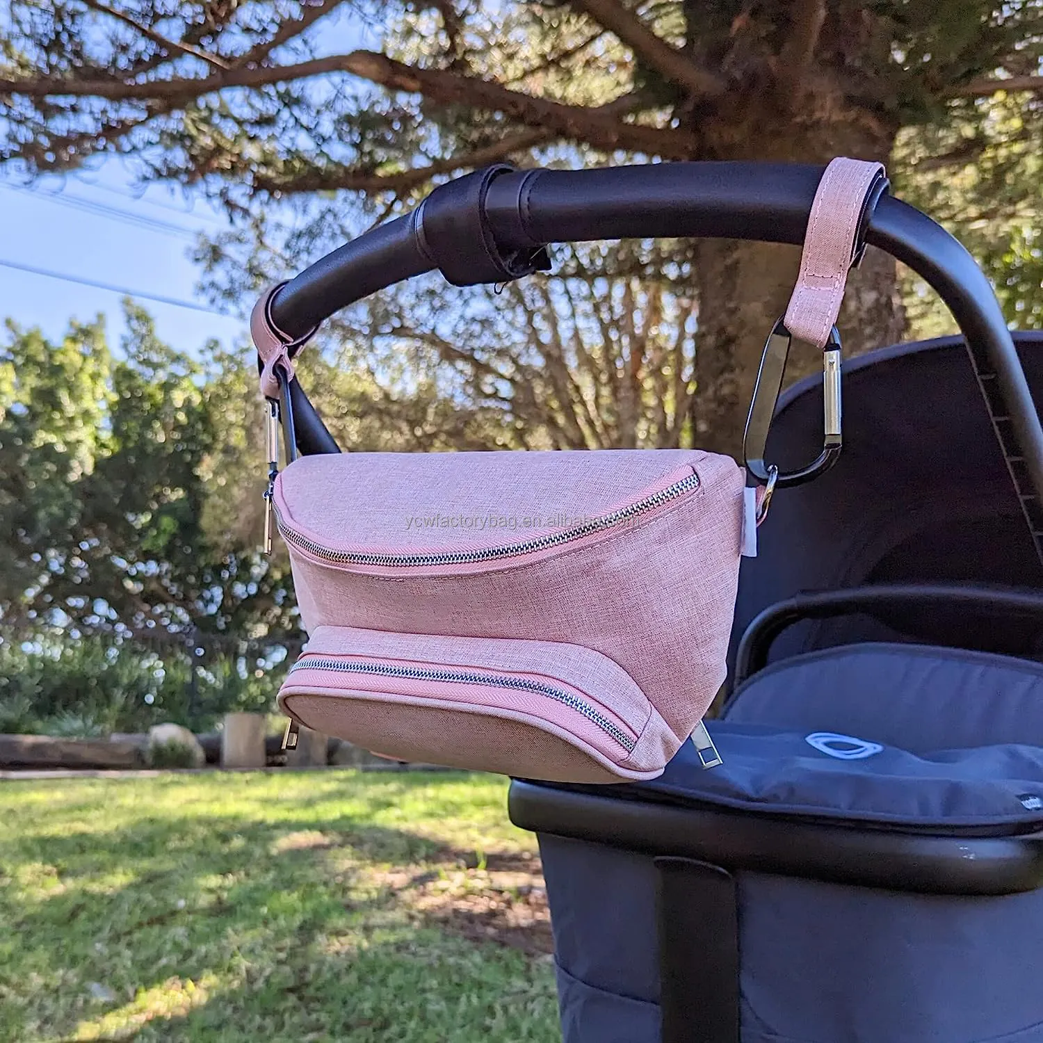 2023 Fanny Pack Fralda Saco com bebê destacável Mudando Pad & Waterproof Bolso Stroller Organizador Fralda Cintura Bag