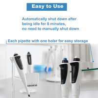 Pipette électronique à écran LCD WEIAI 0,5-1000μL DPette+ avec moteur pas à pas, monocanal, réglable, micropipette automatique de laboratoire PCR