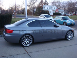 Máquina negra formadora de flujo Mingyue para <span class=keywords><strong>BMW</strong></span> E90 E92 E93 M2 M3 M4 F10 F25 <span class=keywords><strong>18</strong></span> 19 20 pulgadas 5X112 5X120 ruedas de coche de pasajeros escalonadas - Product Image 5