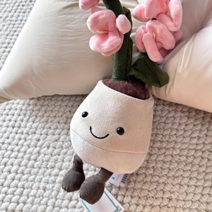 Peluche de Orquídea Rosa en Maceta para Decoración, Regalo, Muñeco y Adorno, Estilo Británico para Divertirse - Product Image 4
