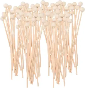 direct sales low price natural custom wood coffee stirrer stir sticks with ball for lollipop coffee appetizer skewers