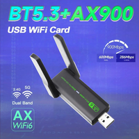 802.11AX 900Mbps WIFI 6 BT 5,3 WiFi adaptador USB tarjeta de red inalámbrica 2 en 1 BT Wifi Dongle antena para controlador de PC gratis