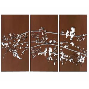 Pantalla de Acero Corten para Arte Metálico, Pantalla de Acero Corten con Corte Láser, Pantalla de Acero Corten para Jardín - Product Image 1