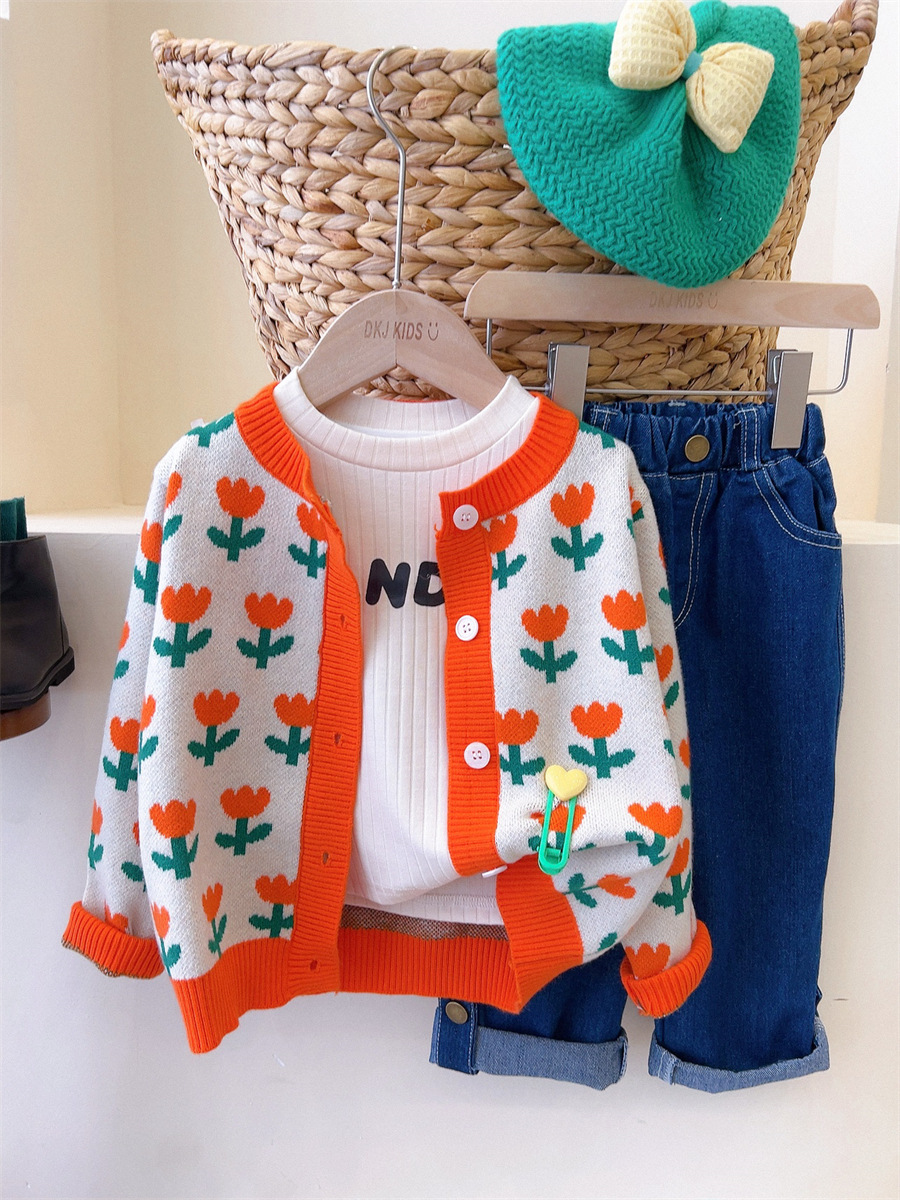 Orange[ cardigan tulipe]
