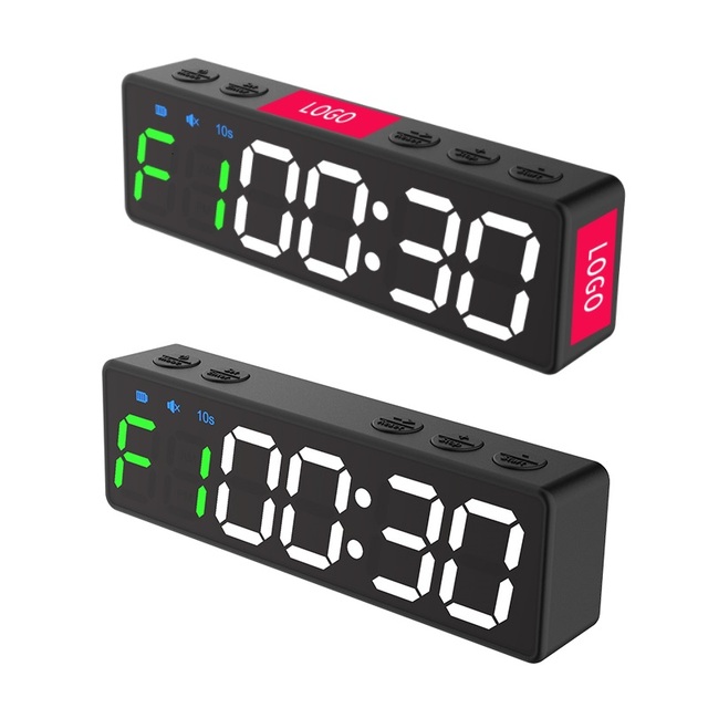 Ganxin 1 Inch Portable Wireless Interval Timer Custom Logo Rechargeable Digital Workout Clock for Sports Gym Workout Countdown